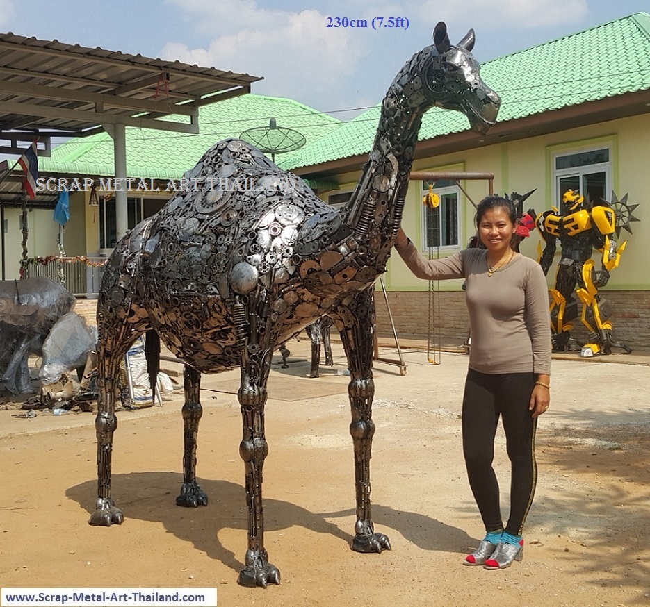Camel statue for sale, life size metal Camel sculpture - Metal Animal Art from Thailand