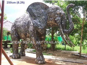 Elephant statue for sale, life size metal Elephant sculpture - Metal Animal Art from Thailand