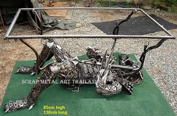 Predator Table for sale - life size Predator Table furniture Metal Art from Thailand